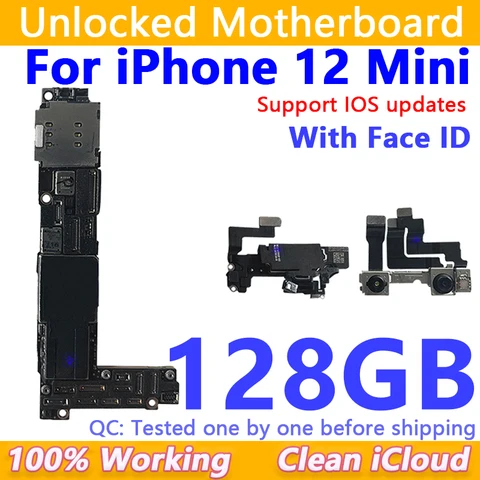 Протестировано для материнской платы iphone 12 pro max Чистая поддержка iCloud Обновление iOS для iPhone 12/12 pro Материнская плата placa Face ID Логическая плата