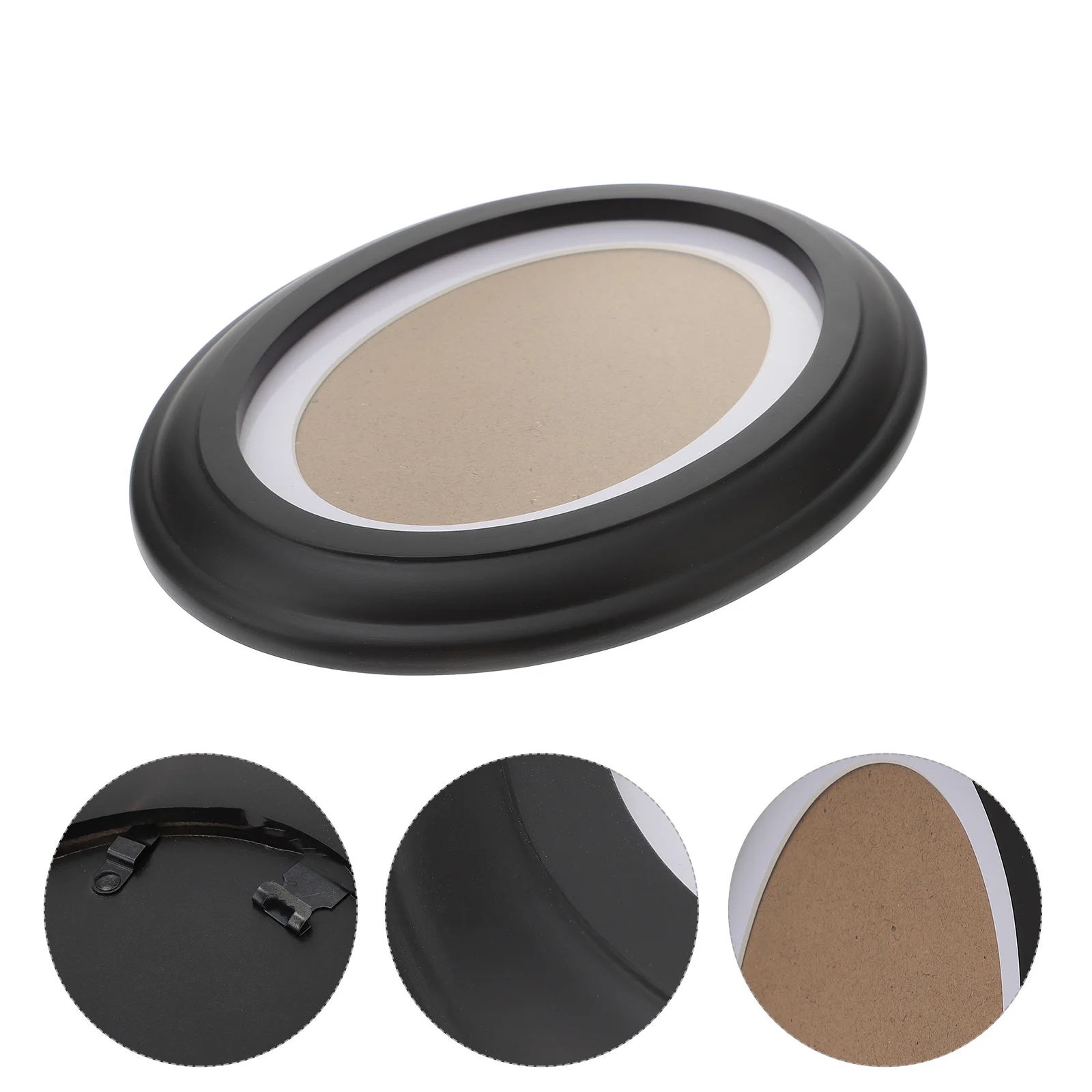 

Frame Picture Oval Photo Wood Frames Wall Hanging Decoration Wooden Tool Decorating Homehand Made Vintage Classic Black 5X7