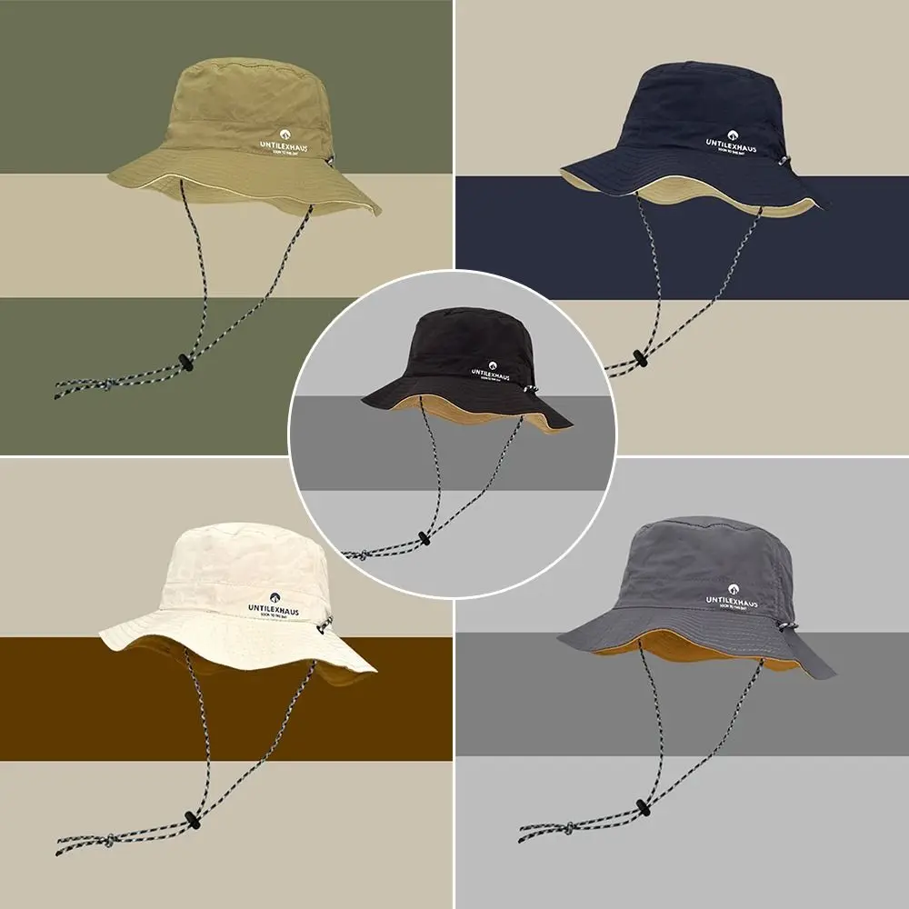 

Casual Fisherman Hat Fishing Pure Color New Boonie Hats for Outdoor