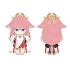 Аниме плюшевая подушка игра Genshin Impact Yae Miko Косплей мультяшная кукла мисс лиса кавайная нарядная одежда женская игрушка