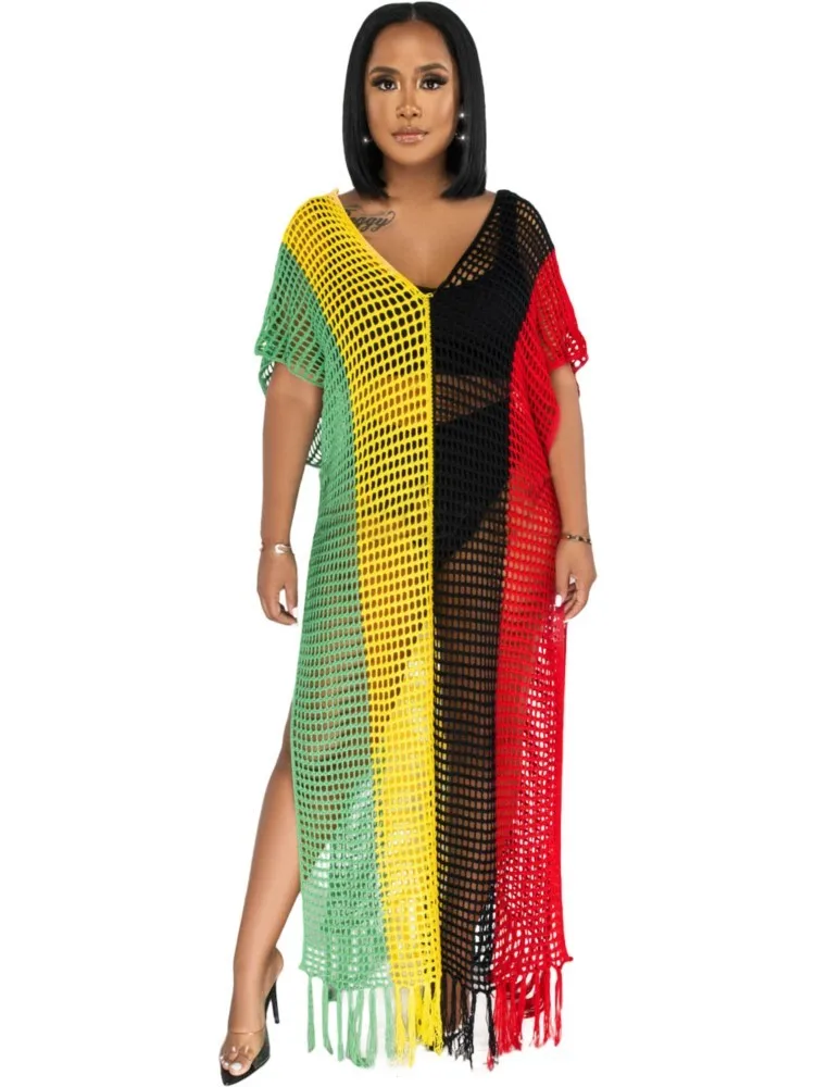 

2023 Летняя женская пляжная одежда, сексуальная белая вязаная туника, Пляжное Платье с запахом, женский купальник, купальник, накидка, бикини, накидка