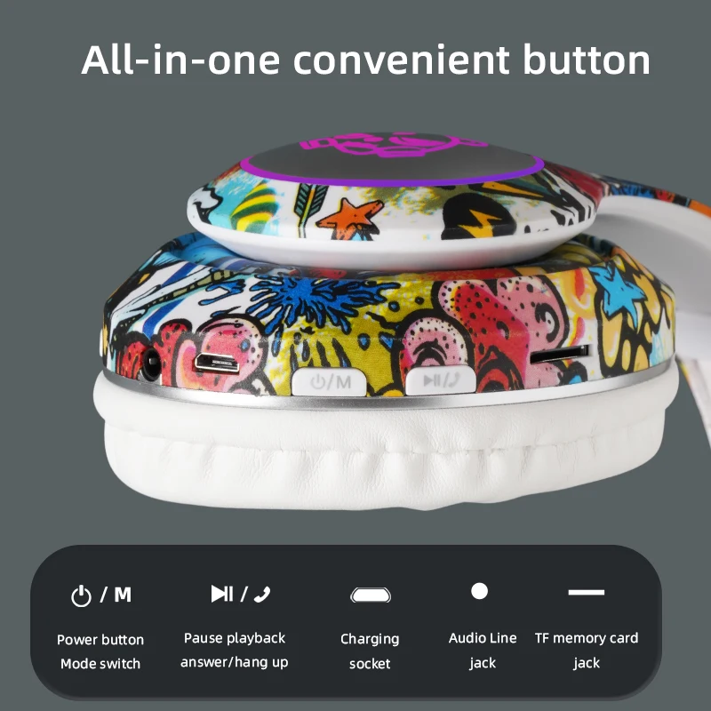 Детские Bluetooth-наушники беспроводные наушники Bluetooth-гарнитура для музыкальных игр