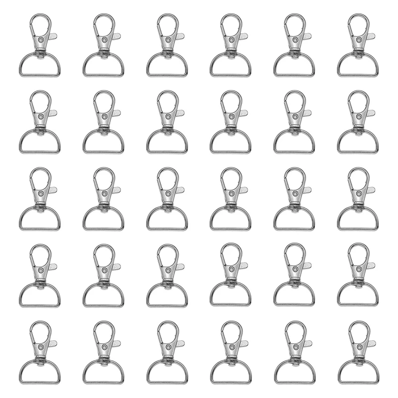 

30 Pcs Swivel Clasps Lanyard Hooks for KEY Chain Clip Hooks Lobster Claw Cl