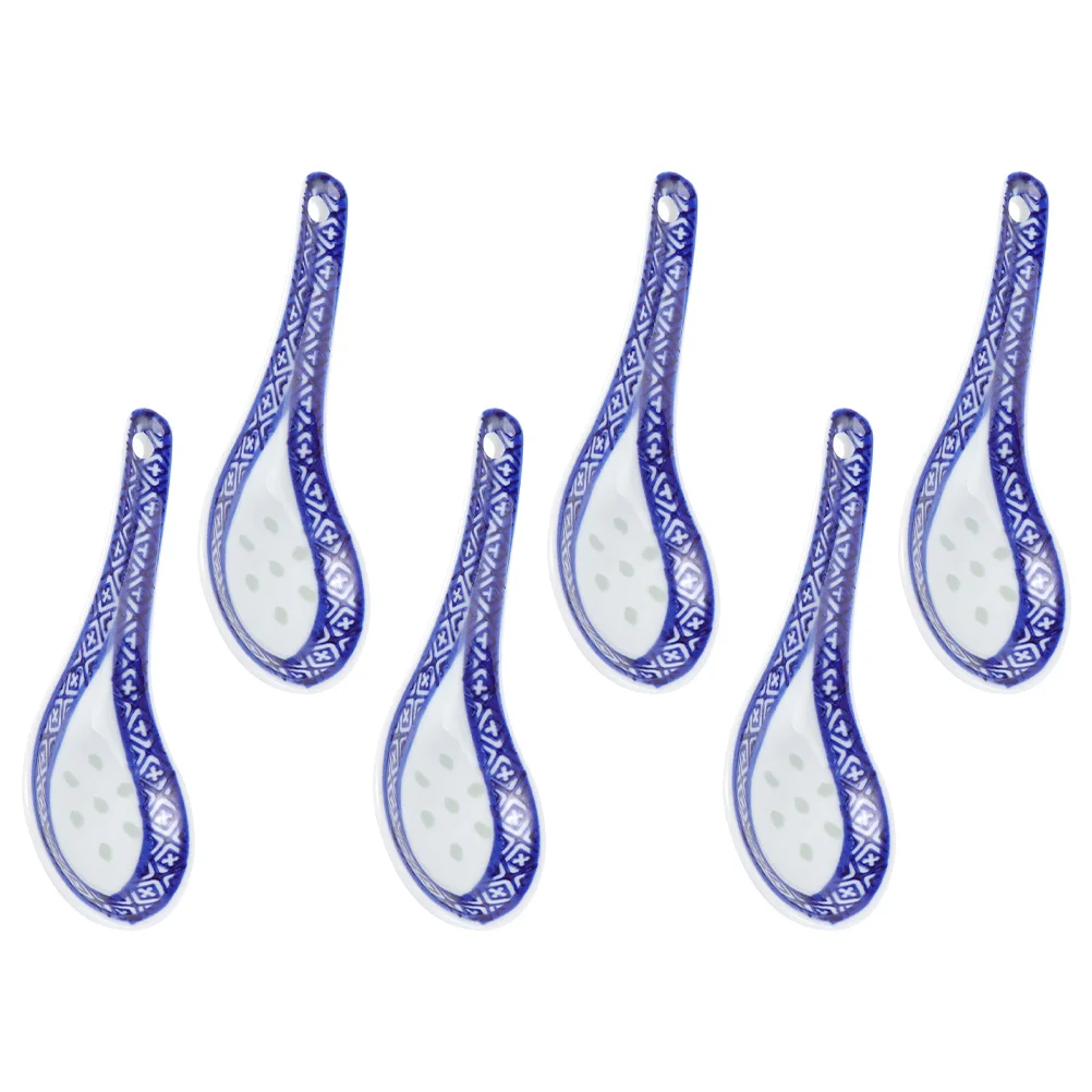 

Spoons Soup Spoon Ramen Ceramic Smooth Practical Homesimple Noodles Rice Korean Japanese Chinese Asian Dessert