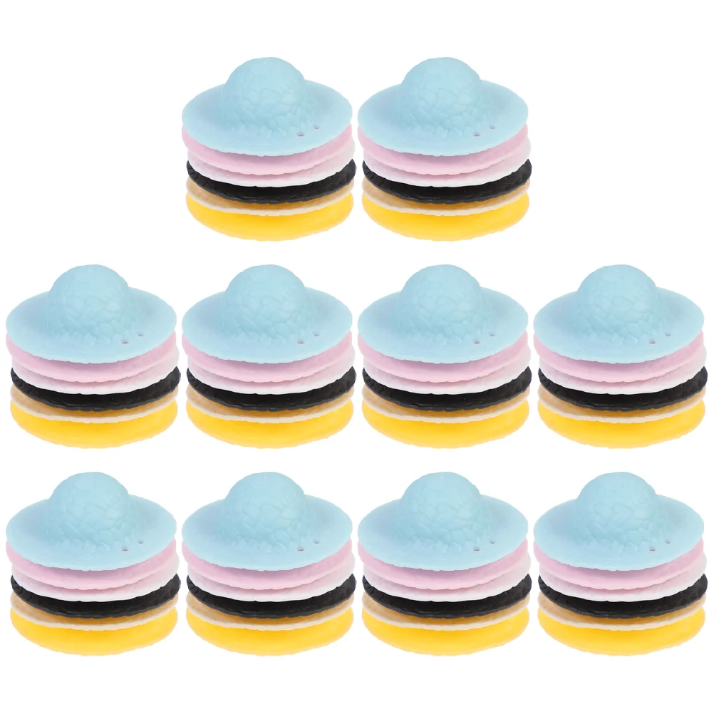 

Imitated Straw Hats Fake Hat Mini Simulated Straw Hat For DIY Crafts Mini Straw Hat Doll Accessories Party Dressing Hat