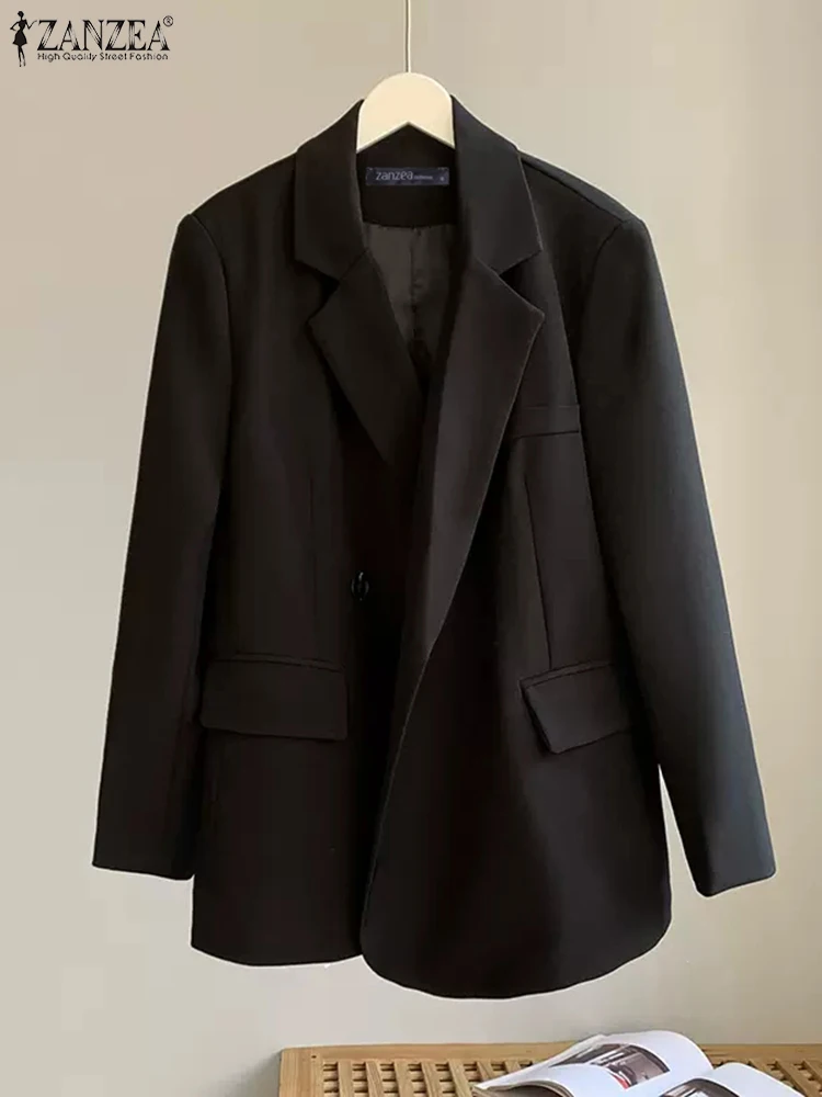 

ZANZEA Women Long Sleeve Blazers Oversized Casual Solid Loose Outwears 2023 Office Lady Fashion Work Wears Suits Coats Jackets