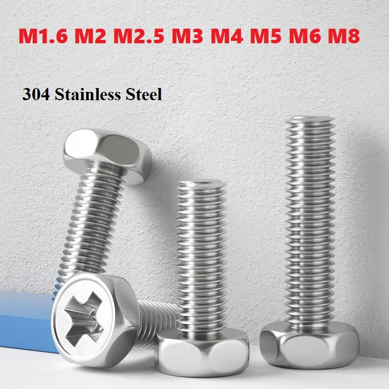 

Винты из нержавеющей стали M1.6 M2 M2.5 M3 M4 M5 M6 M8
