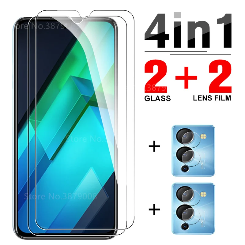 4 в 1 чехол из закаленного стекла для Infinix Note 12 G96 6 7 дюйма Защита экрана Note12 X670