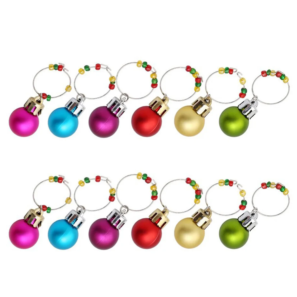 

Winechristmas Charms Markers Identifiers Champagne Tagscocktail Glasses Identifier Drink Thanksgiving Identification Marker