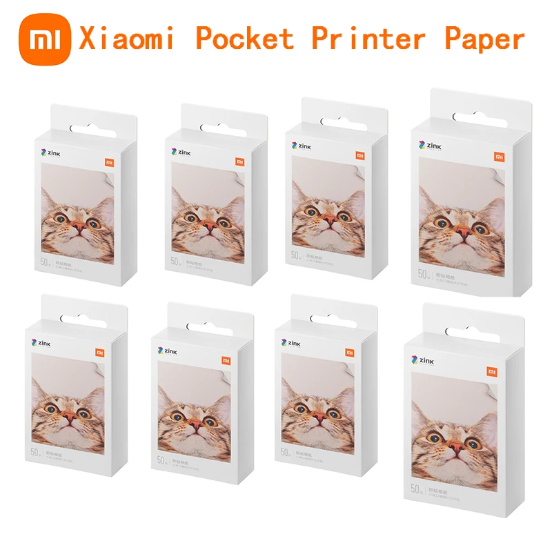

Xiaomi-Mini imprimante photo de poche ZINK, papier d'impression photo auto-adhésif, 3 pouces, original, 50 feuilles