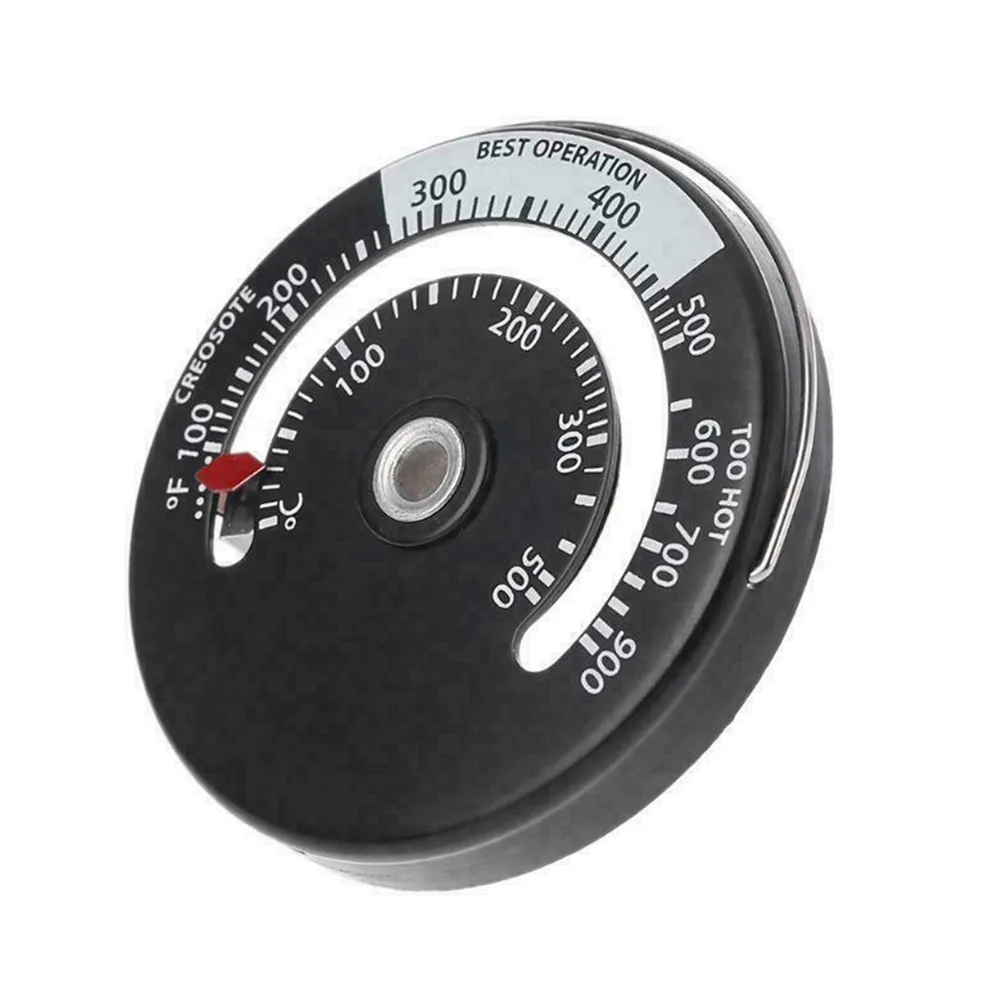 

Aluminum Alloy Stove Thermometer Magnetic Gauge For Fireplace Wood Burner Flue Log Heat Pipe 0-500 Degrees Celsius