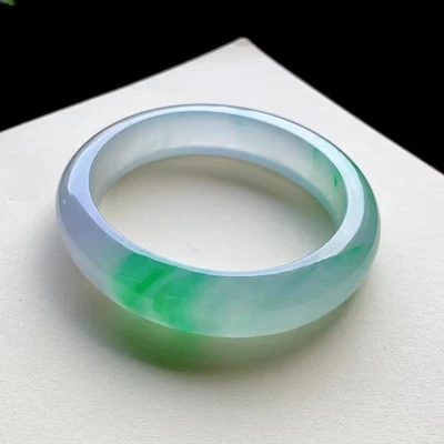 

Zheru Jewelry Natural Myanmar jade light green 54mm-64mm bracelet elegant Princess jewelry the best mom gift for girlfriend