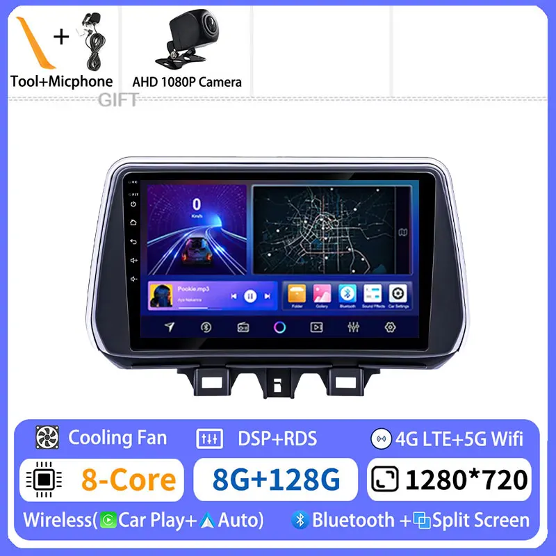 

Автомагнитола Android 15 с Carplay для Hyundai TUCSON 2019-2021, навигация 4G+5G Wi-Fi, 2DIN GPS, мультимедийный видеоплеер, BT, DSP