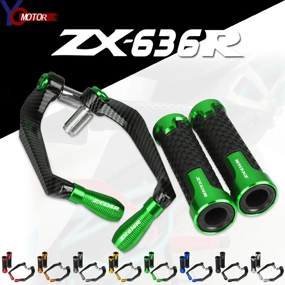 

7/8 22MM Motorcycle Handlebar Grips Handle Bar and Brake Clutch Lever Guard Protection For Kawasaki ZX636R ZX 636R 2000-2006