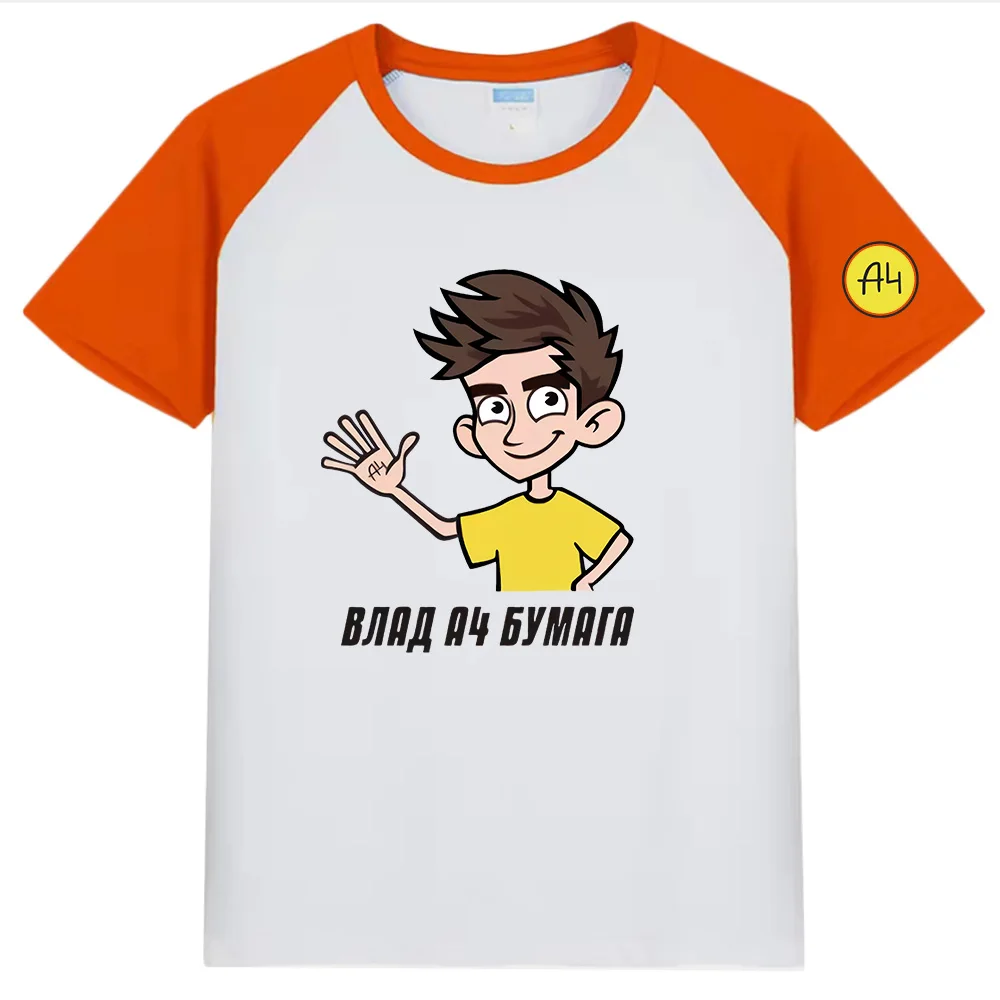 

100% Cotton T Shirts Merch Vlad A4 Tshirt Casual Children's Clothing Girls Boy's Fashion Tops Short Sleeve T-Shirts Summer Tee