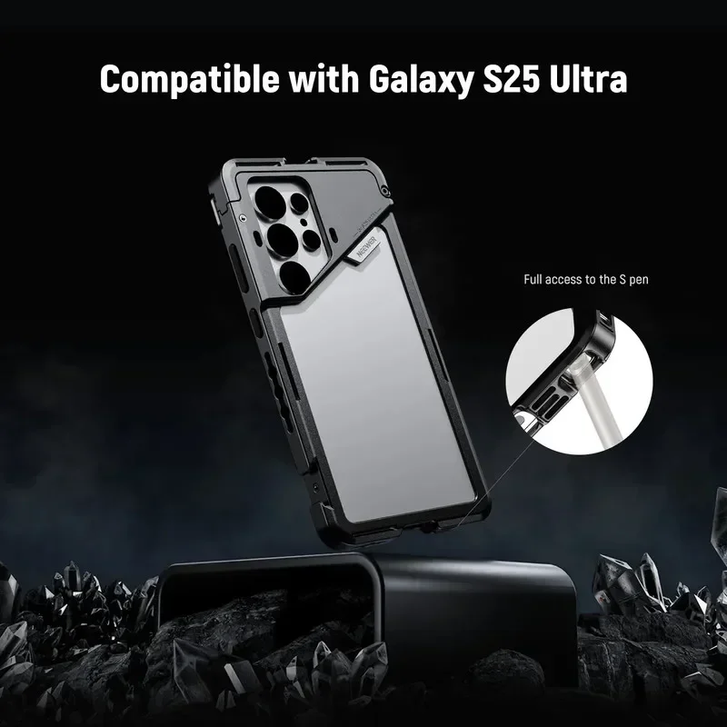Фото Крепление-клетка PA082 для мобильного телефона SAMSUNG S25 Ultra с адаптерами для фильтров 67 мм/17 мм/T-Mount, 2026 год №5
