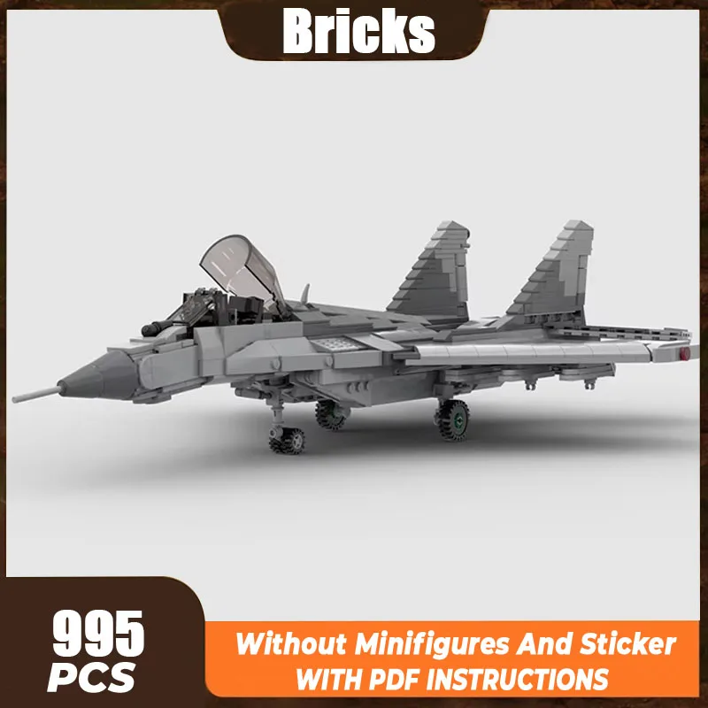 Moc строительные кирпичи модель военного самолета MiG-29A технология истребителя
