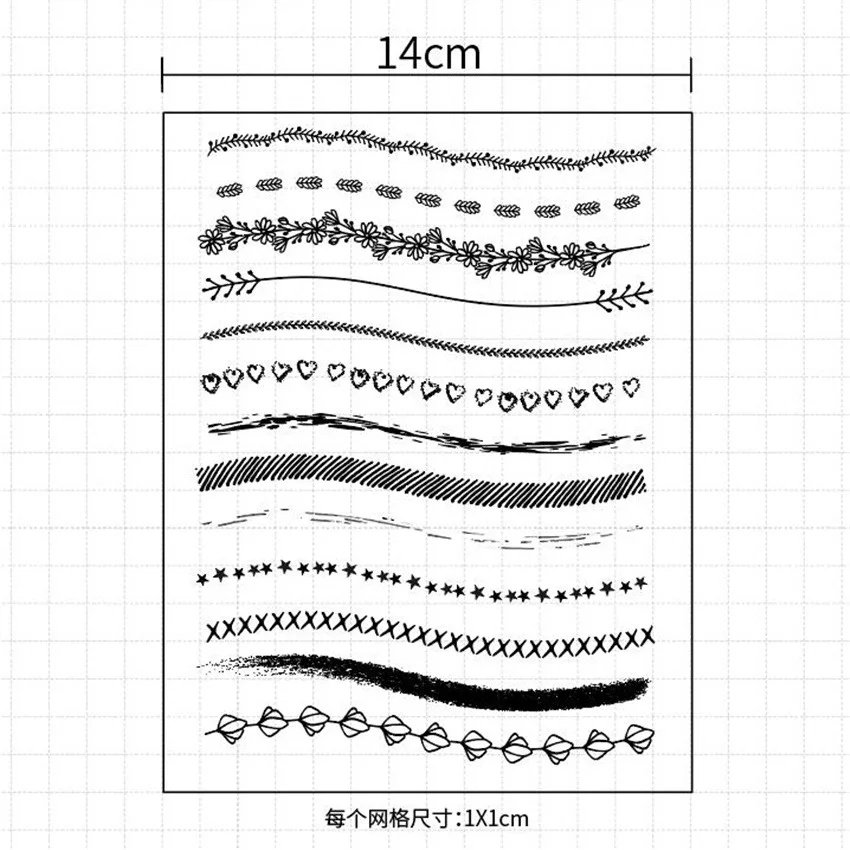 

Flower Lines Stamps Scrapbook Paper Transparent Clear Handmade Decoration Gifts Rubber Stamp for Card DIY Scrapbooking