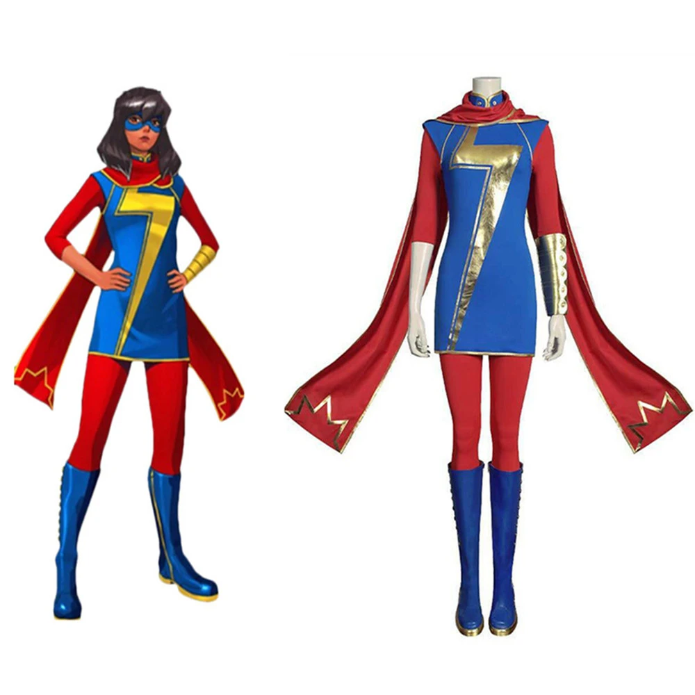 

Костюм для косплея Камала Хана, Униформа, костюм с маской, наряды, карнавальный костюм на Хэллоуин для женщин и детей