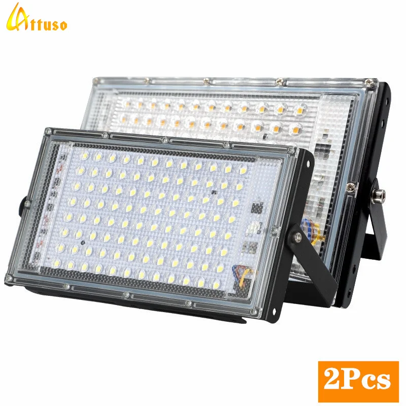 2pcs/lot LED Flood Light 220V 230V 240V Floodlight LED Street Lamp 50W 100W Waterproof Landscape Lighting IP65 Led Spotlight