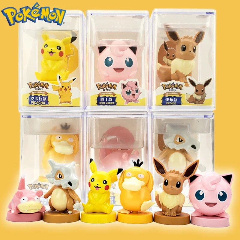 

Pokemon Anime Toy Stamp Pikachu Charmander Bulbasaur Cubone Cartoon Figure Dolls Desktop Decorations for Kids Christmas Gift