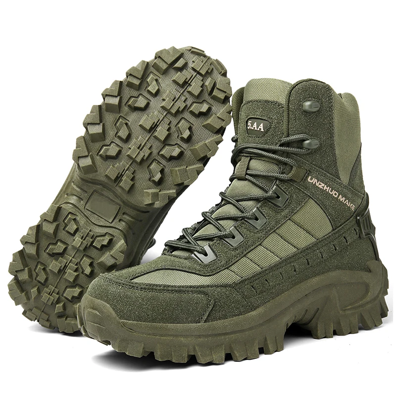 

New Men's Military Boots Desert Outdoor Hiking Shoes Men Anti-collision Quality Army Tactical Boots Large Size 39-46 Combat Boot