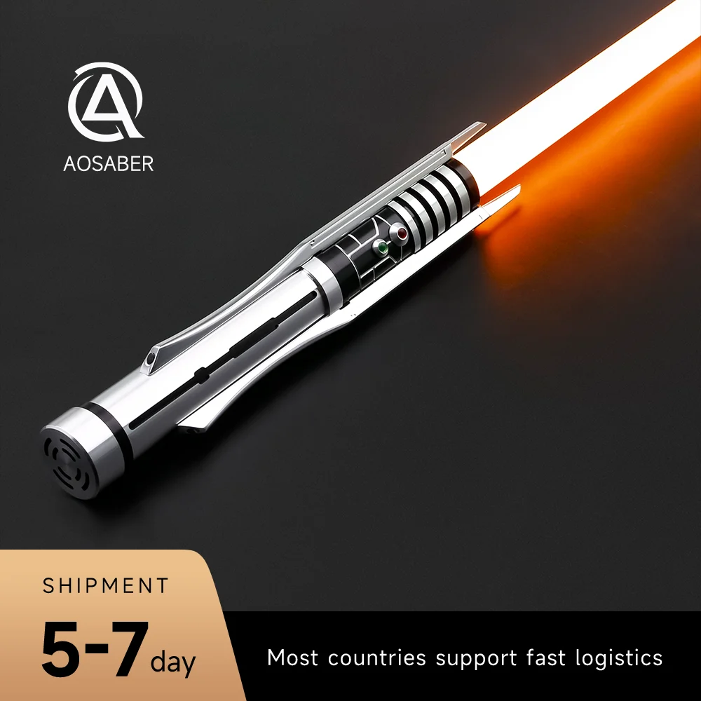 

Aosaber RVJ Jedi Lightsaber Smooth Swing Metal Hilt Heavy Dueling Laser Sword Foc Force