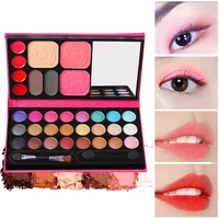 33 colors wallet set makeup matte glitter eyeshadow palette pressed powder brow powder lip gloss blush multifunctional cosmetics