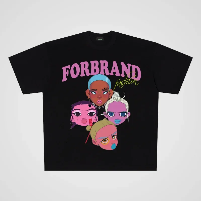 Футболка Мужская/женская оверсайз из чистого хлопка с круглым вырезом