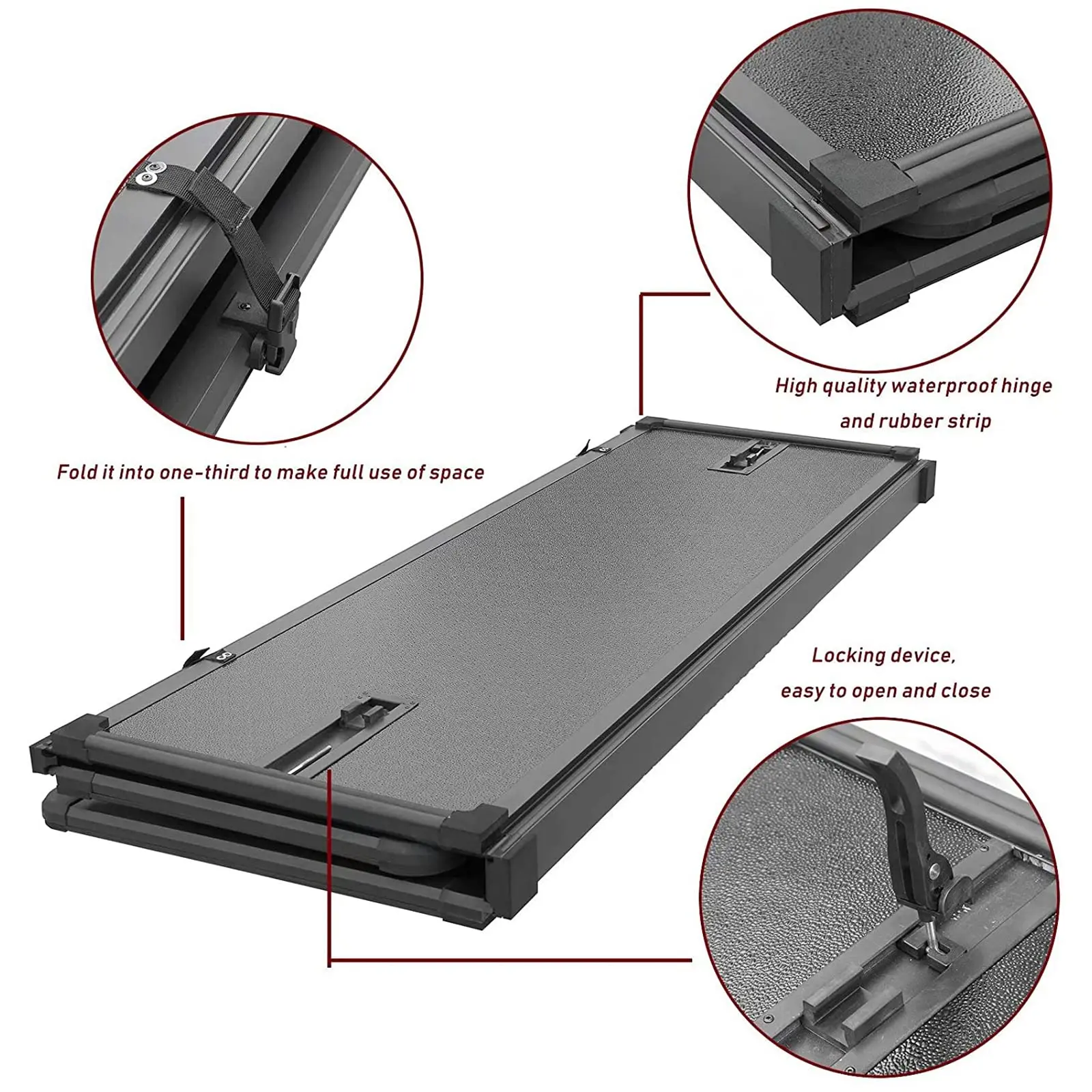 Лучший твердый переплет Tonneau Trifold Cover для Chevrolet Colorado GWM Silverado