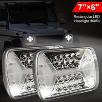 7 inch jeep 6x7 car headlights rectangular drl light bulbs high low beam truck headlights lamp car accessories