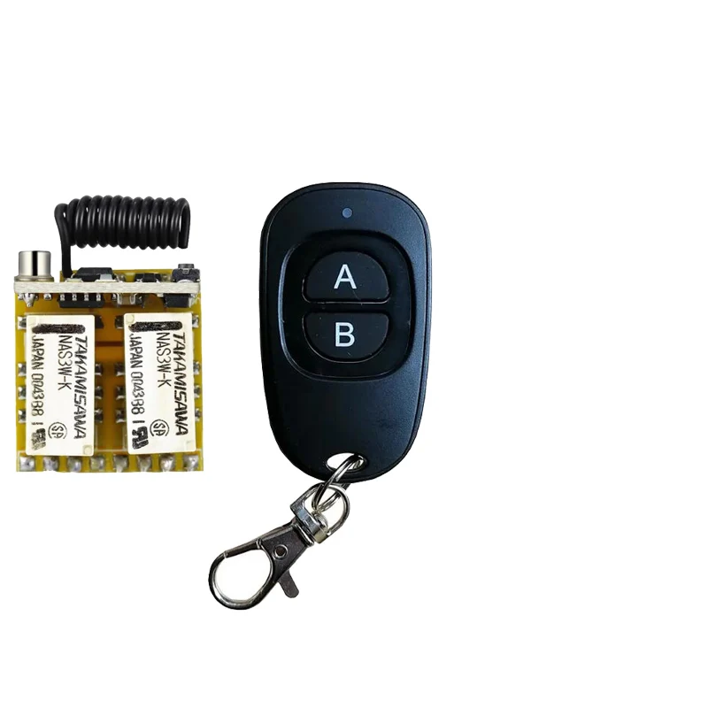 2-канальный релейный беспроводной пульт дистанционного управления, 433 МГц, RF Mini, 3,7 В, 5 В, 6 В, 9 В, 12 В, модуль мгновенного контроллера, кнопка сброса триггера