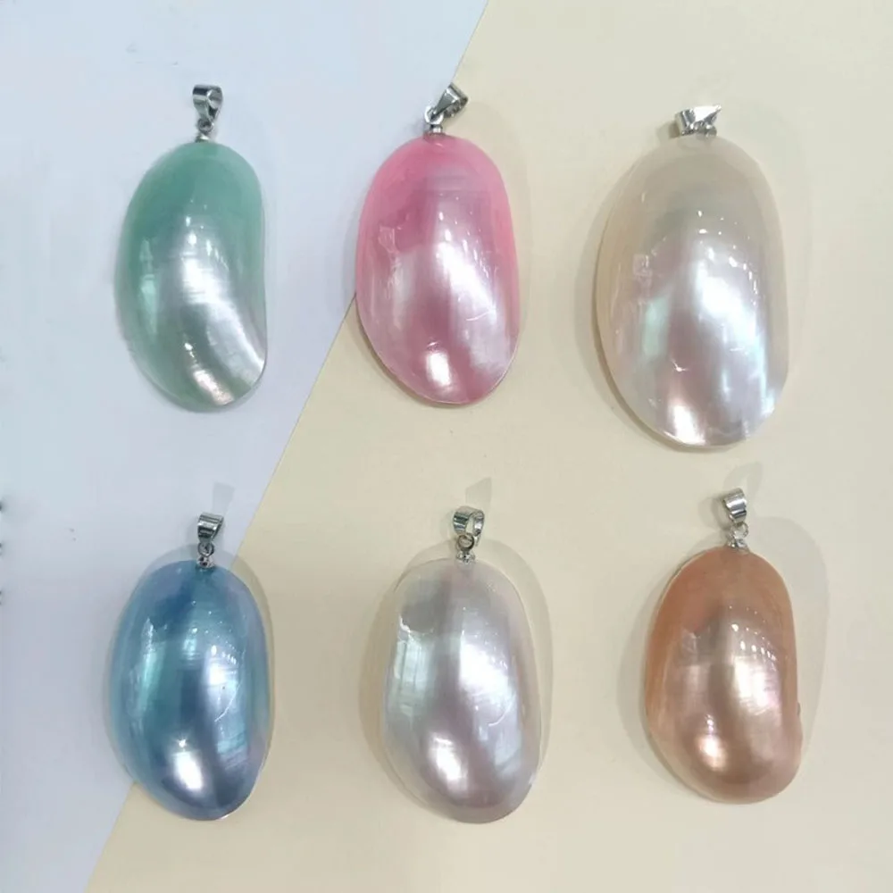 

Pinctada Martensi Pendant Natural Shell Carved Polished Charm Jewelry Necklace For Women Amulets Bracelet Anklet DIY Accessories