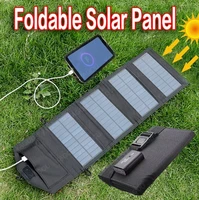 60w outdoor sunpower foldable solar panel cells 5v usb portable solar charger battery for mobile phone traveling camping hike