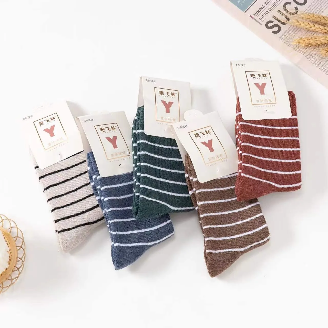 Winter Socks Men's Cotton Thickened Rabbit Velvet Socks Middle Tube Socks Antibacterial Sweat Absorption Odor Prevention