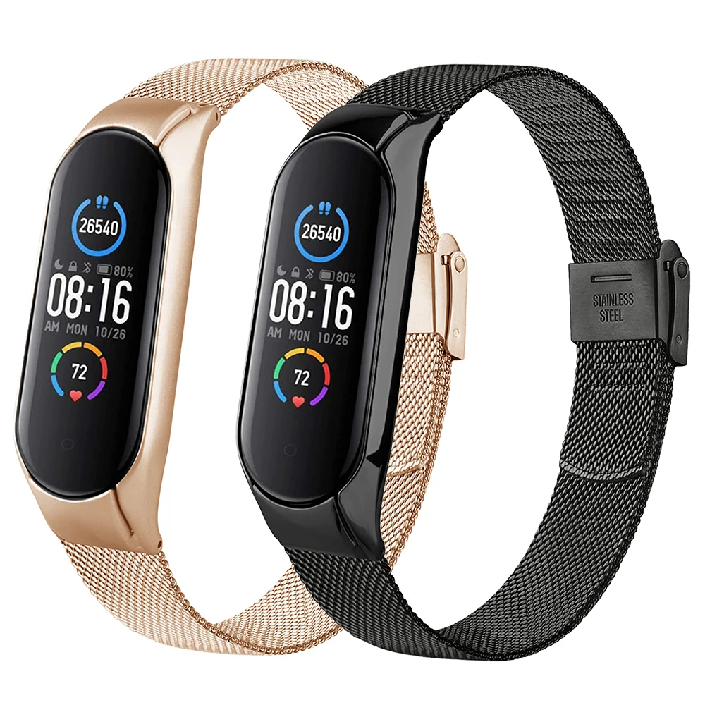 Ремешок Essidi из нержавеющей стали для Xiaomi Mi Band 6 5 4 3 браслет Миланская петля 2022 -