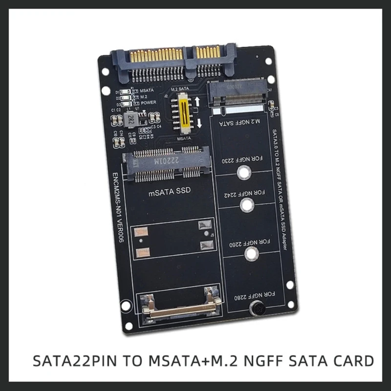 

Адаптер NGFF + MSATA-SATA3. 2 для ключа B-M SSD-6G конвертер для ПК ноутбука