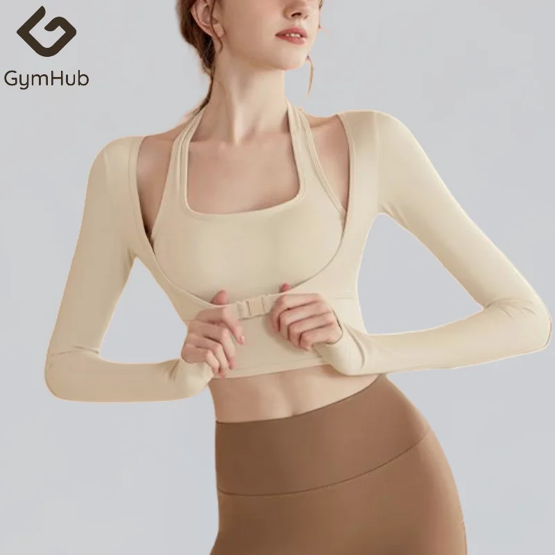 Одежда для йоги GymHUB с длинными рукавами Спортивная одежда фитнеса бега