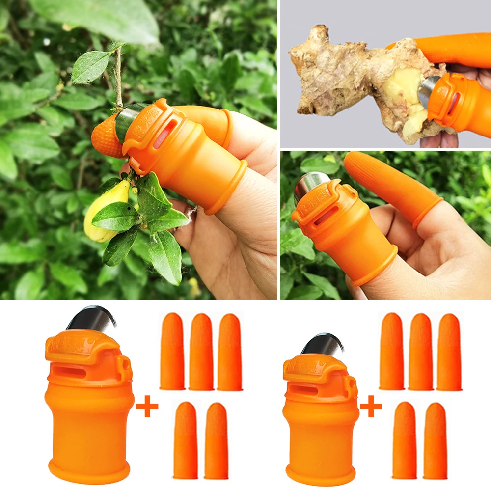 

Finger Protector Farm Vegetable Fruit Picker Picking Pepper Tool Kitchen Separator Thumb Cutter Gardening Tools