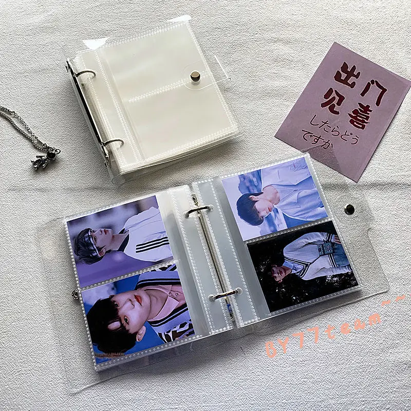 

Set As Album Cover, Large-Capacity Loose-Leaf Book, Shiny And Transparent, 3-Inch 4-Entertainment Small Card Storage Book, Postc