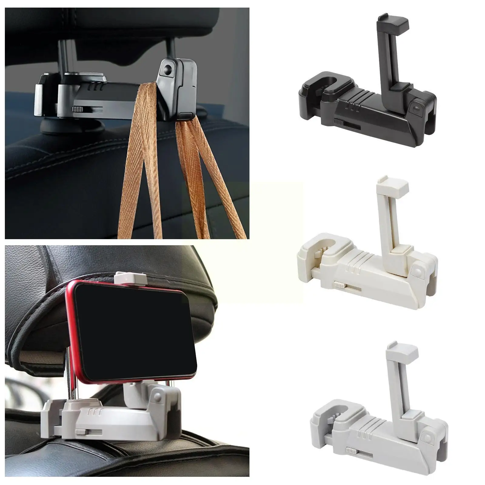 

Car Back Hook Hanging Storage Mount Holder Car 360 Rotation 1 Phone Rear 2 Auto Pillow Hook In Holder Hidden E5f5
