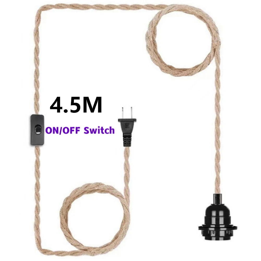 

Пеньковая веревка подвесная лампа XUNATA E27 60Вт