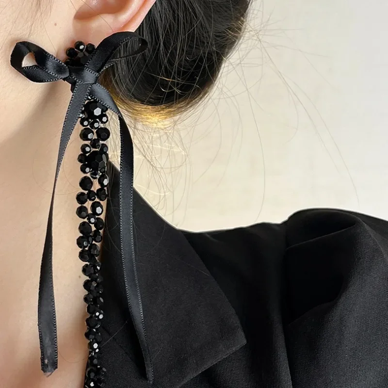 Женские серьги-ленты ручной работы Draweye корейские модные украшения с кисточками