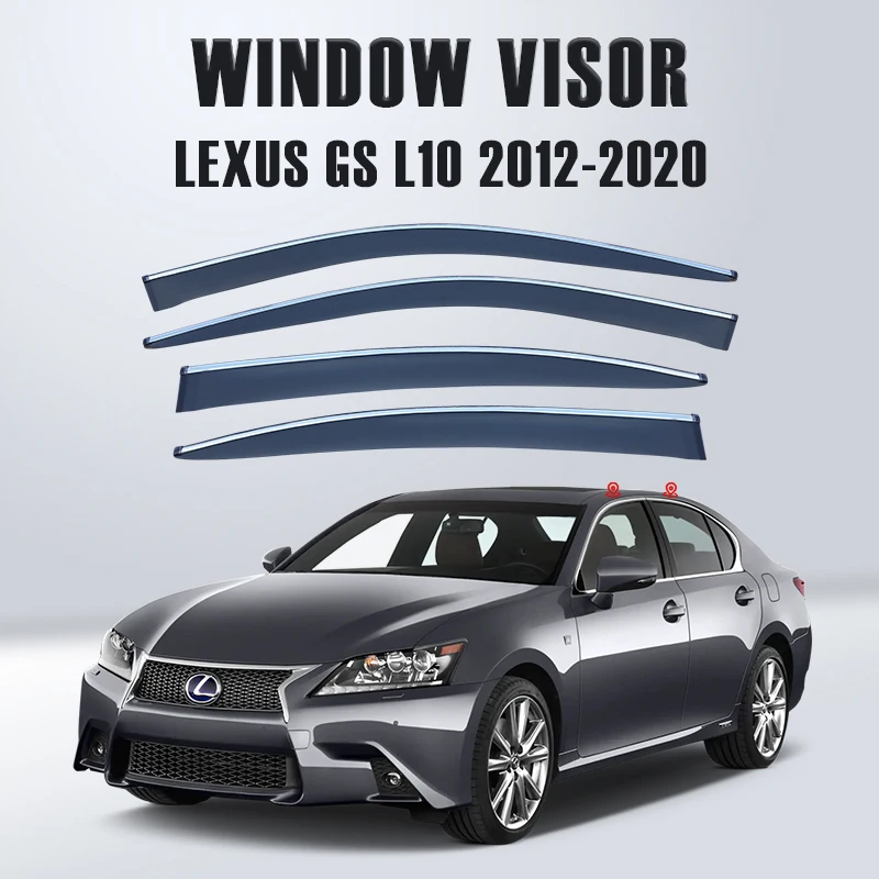 Window Visor For LEXUS GS 2006-2020 Auto Door Visor Weathershields Window Protectors