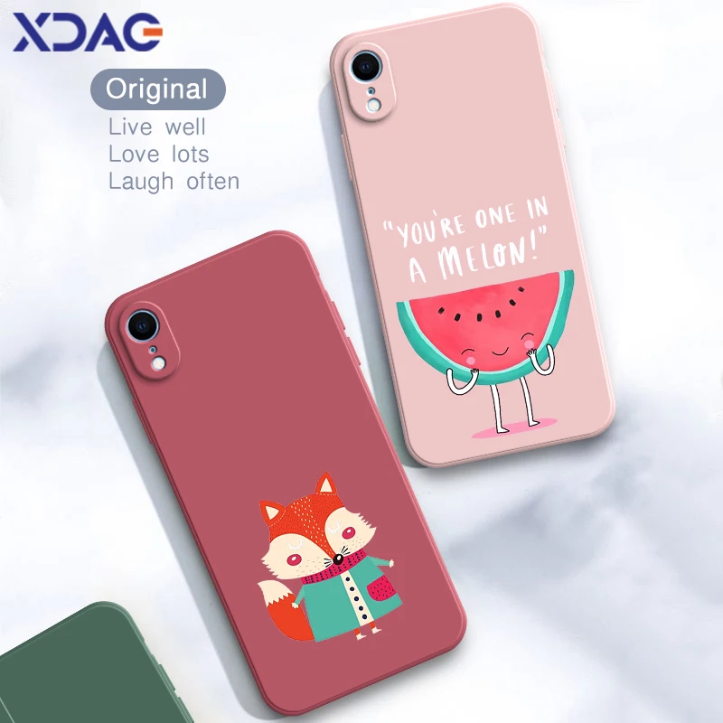 Cute Foxes Pink Case for iPhone 6 6s 7 8 Plus SE X XR XS Max Mobile Phone Cover iPhoneXS XSMax 7Plus Men Girls TPU Funda Carcasa
