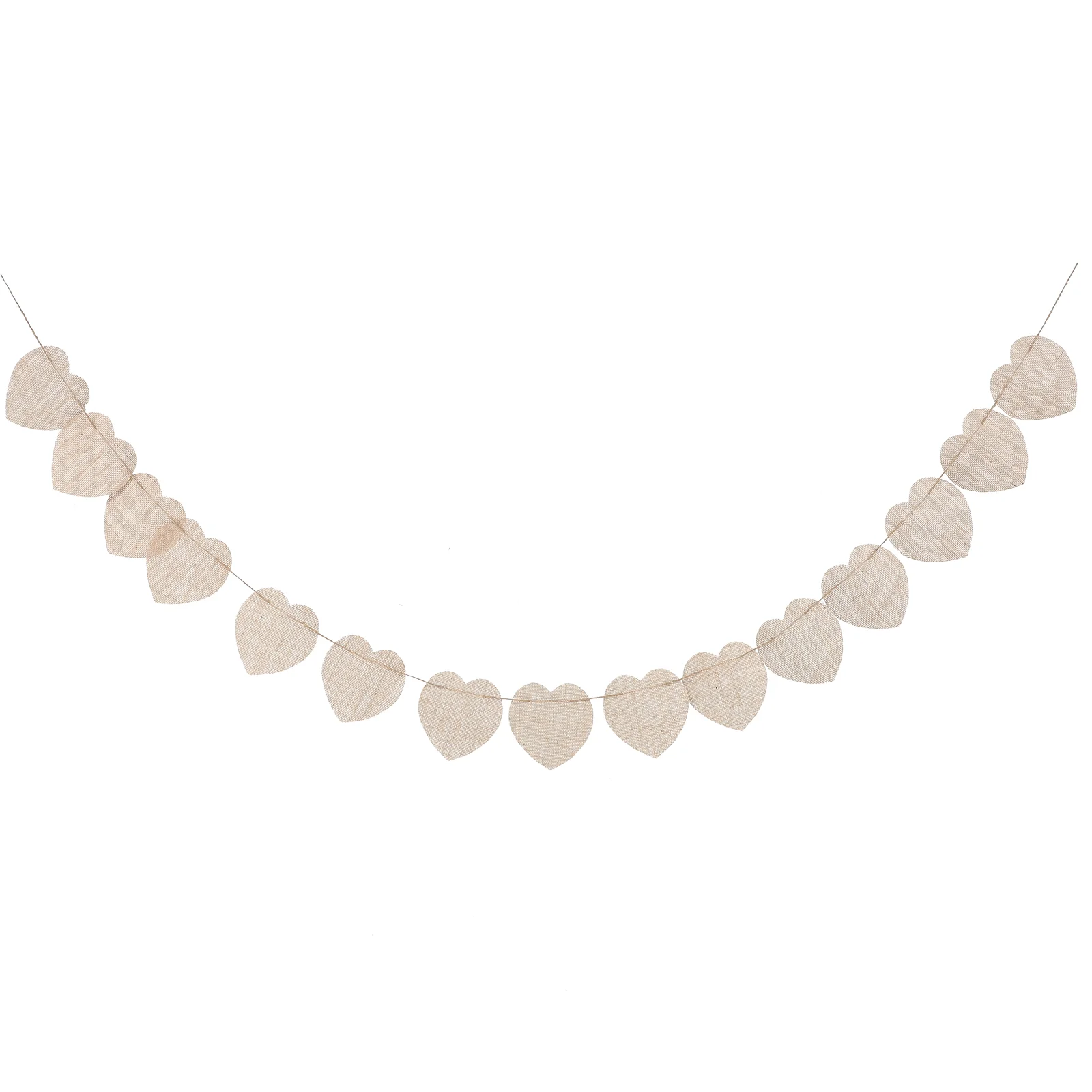 

Heart Shape DIY Burlap Banner Bunting Banner Decorative Bunting Garland for Wedding Party Birthday