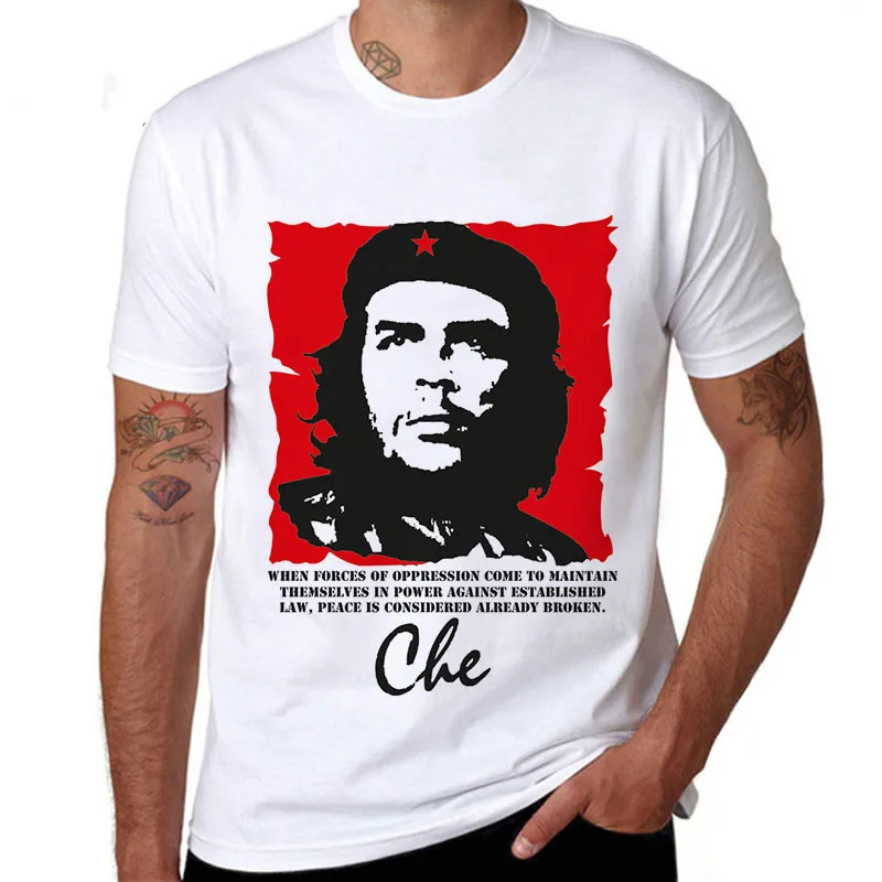 

Cuba People Hero Fashion Che Guevara T-Shirt 100% Cotton O-Neck Summer Short Sleeve Casual Mens T-shirt Size S-3XL