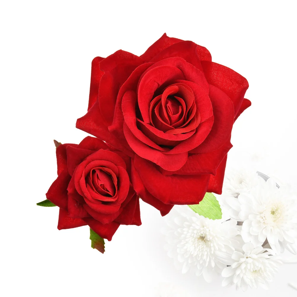 

Винтажные Броши для женщин заколки для волос с розой искусственные заколки с красным цветком для девушек Прямая поставка