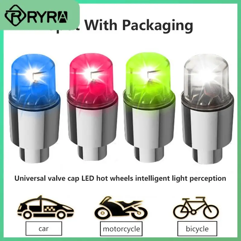 

2pcs Led Tire Valve Stem Caps Rust Resistant Car Auto Wheel Tire Air Valve Stem Led Light Cap Cover Durable Waterproof
