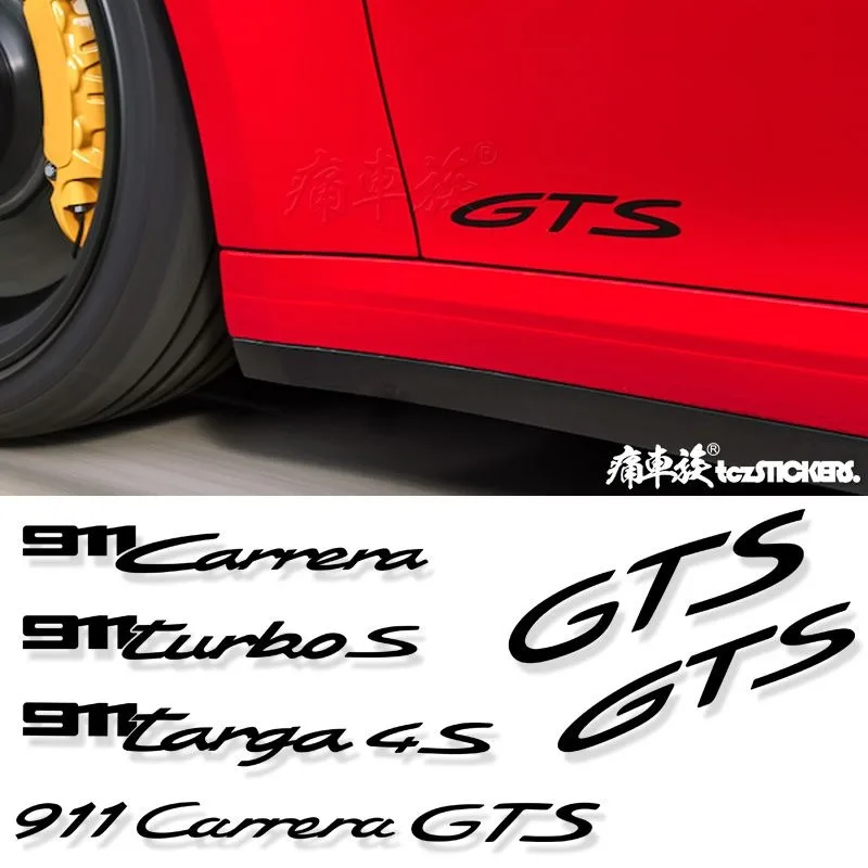 Фото Наклейки для автомобилей Porsche Cayenne Panamera GTS, декоративные наклейки на двери 911 GTS, модифицированные автомобильные наклейки №1